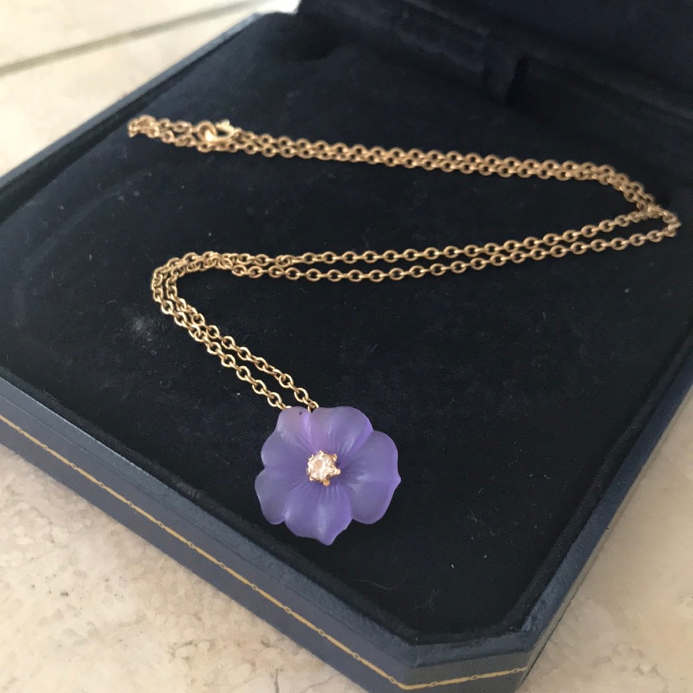 🌸Beautiful purple flower heart necklace 🌸